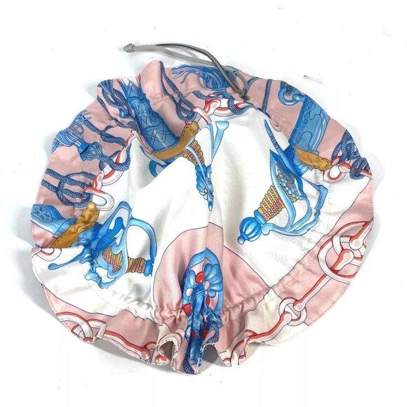 HERMES Drawstring pouch Petith Reversible coin pouch Pouch silk pink Unused - Picture 1 of 9